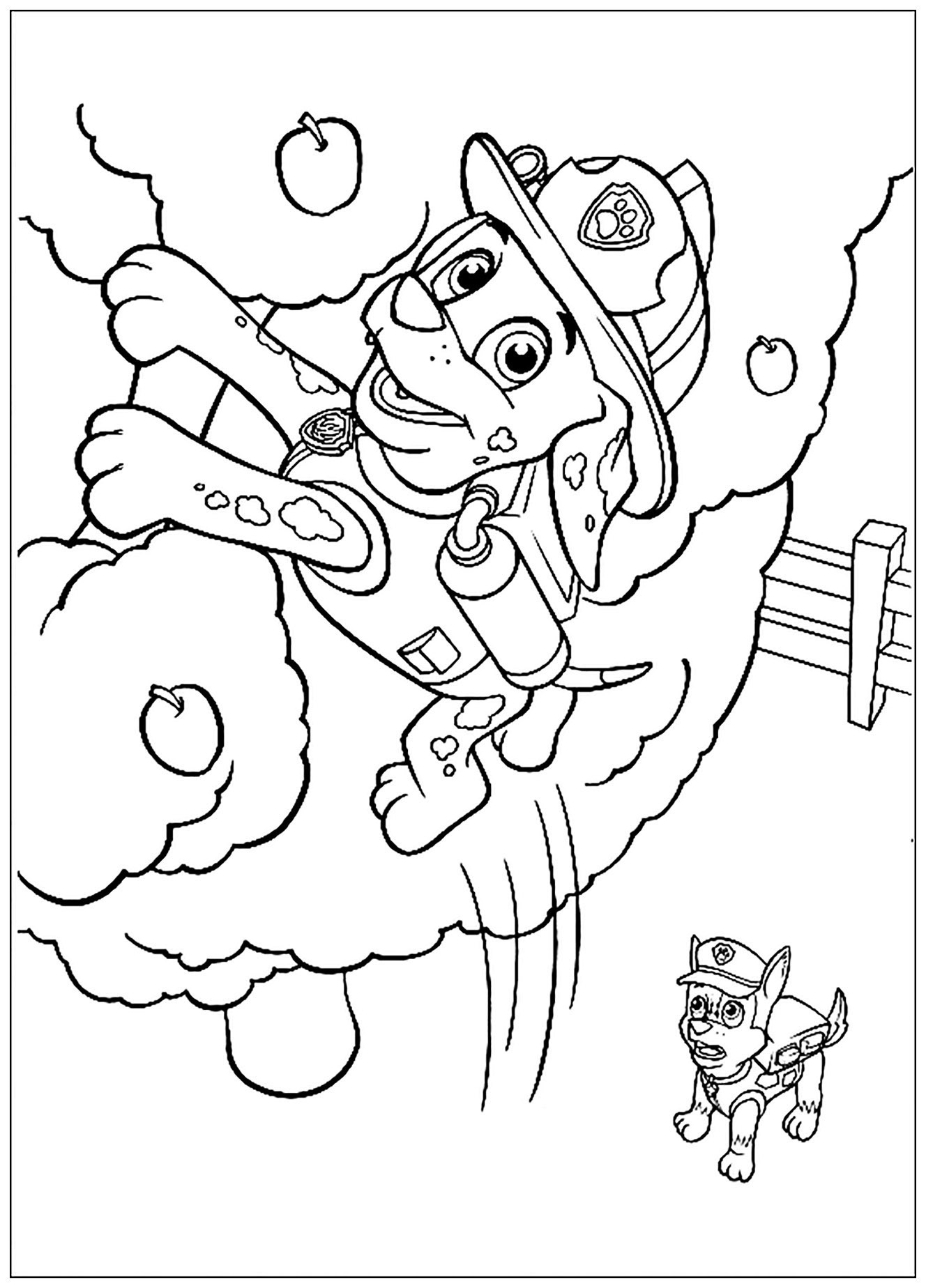 Nice simple Patrol coloring pages for kids: High Risk Mission