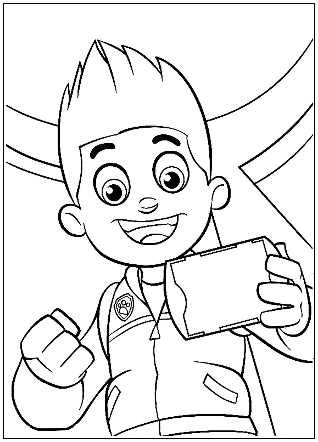 Simple Patrol coloring page for kids: Rescue mission