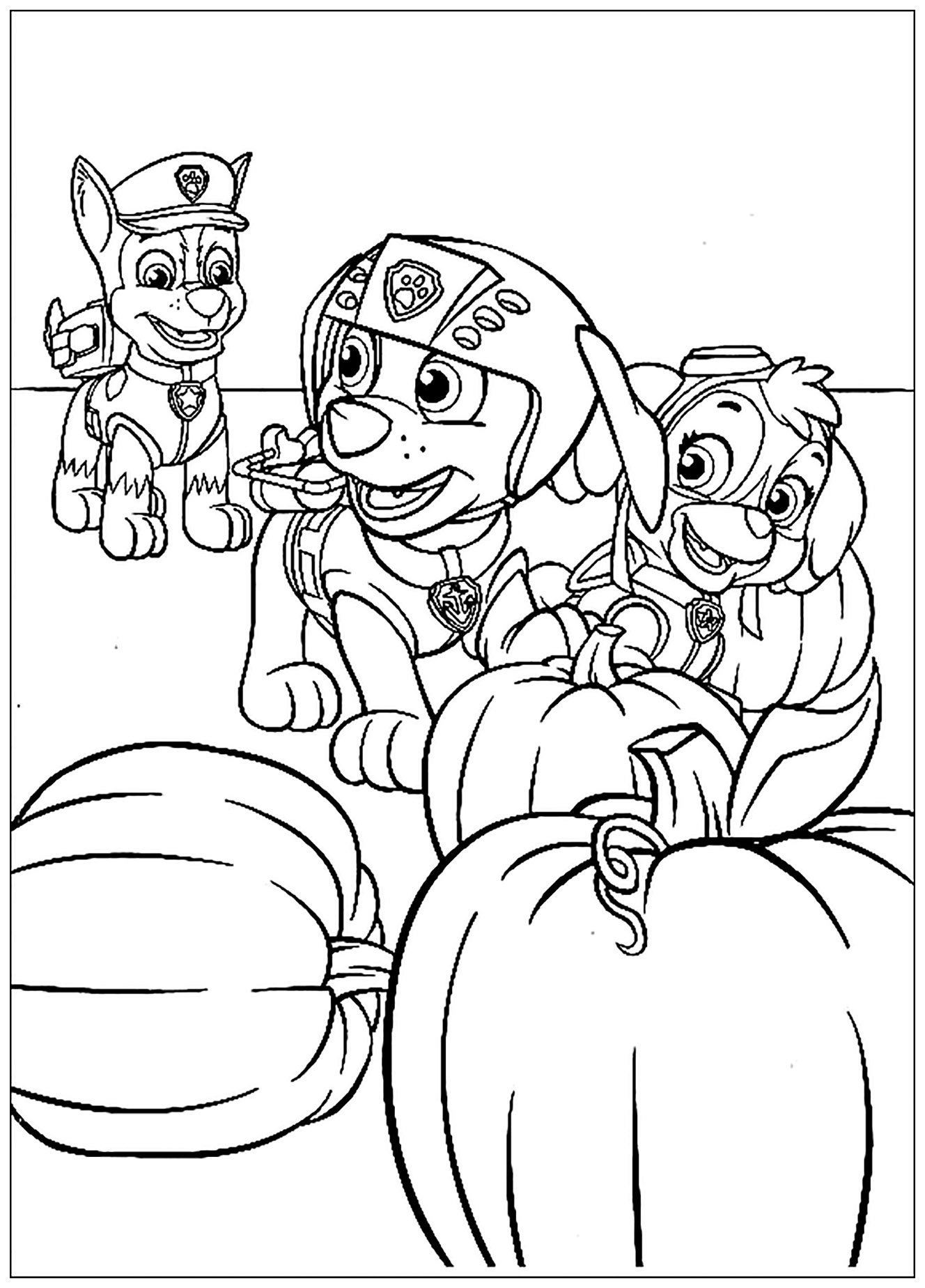 Simple Patrol coloring pages for kids