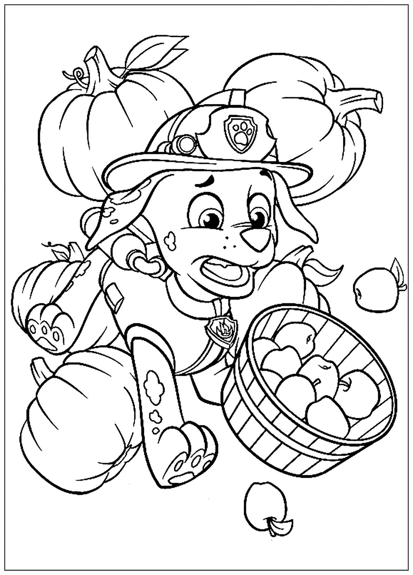 Simple Patrol coloring pages for kids