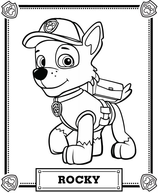 free printable paw patrol coloring pages