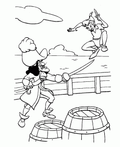 Coloring page peter pan for children