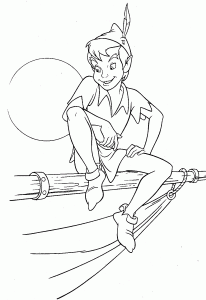 Peter pan coloring pages for kids