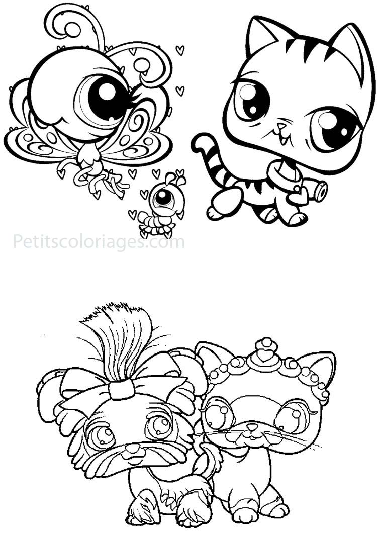 Coloriage de 4 Petshops