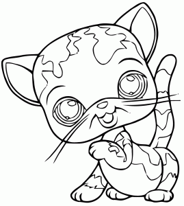Petshop coloring page for kids (Littlest Pet Shop Coloring Page)