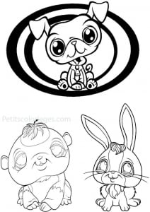 Petshop coloring pages for kids