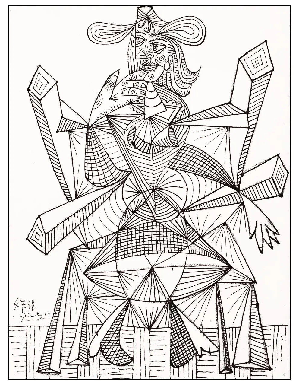Incredible Picasso coloring for kids (Pablo Picasso)