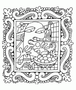 Coloring page picasso for children