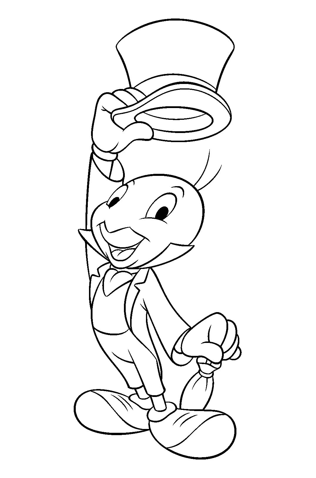 Jiminy Cricket (Printable Pinocchio Coloring Page for Kids)