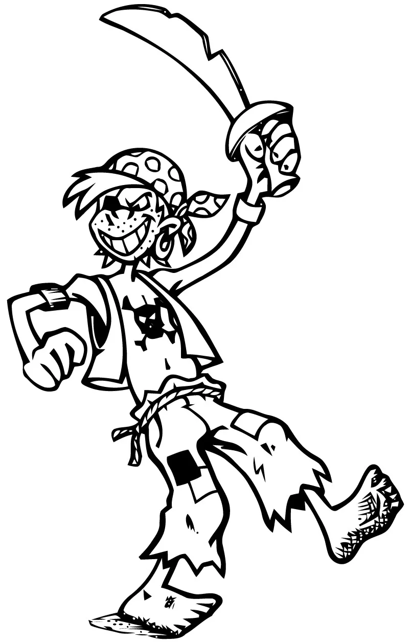Pirate coloring page to print