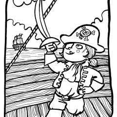 Printable Pirates coloring sheets for Kids