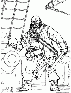 Pirate coloring pages for kids