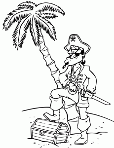 Free pirate coloring pages