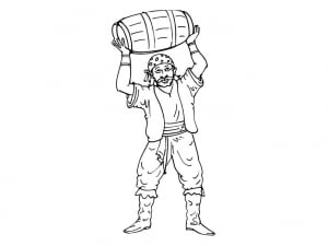 Free pirate coloring page