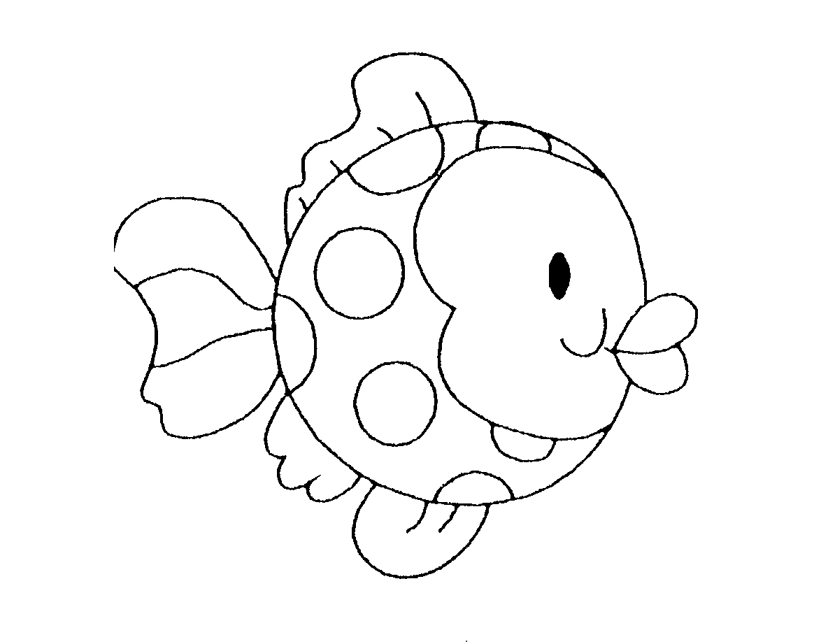 Small coloring page to print of fish