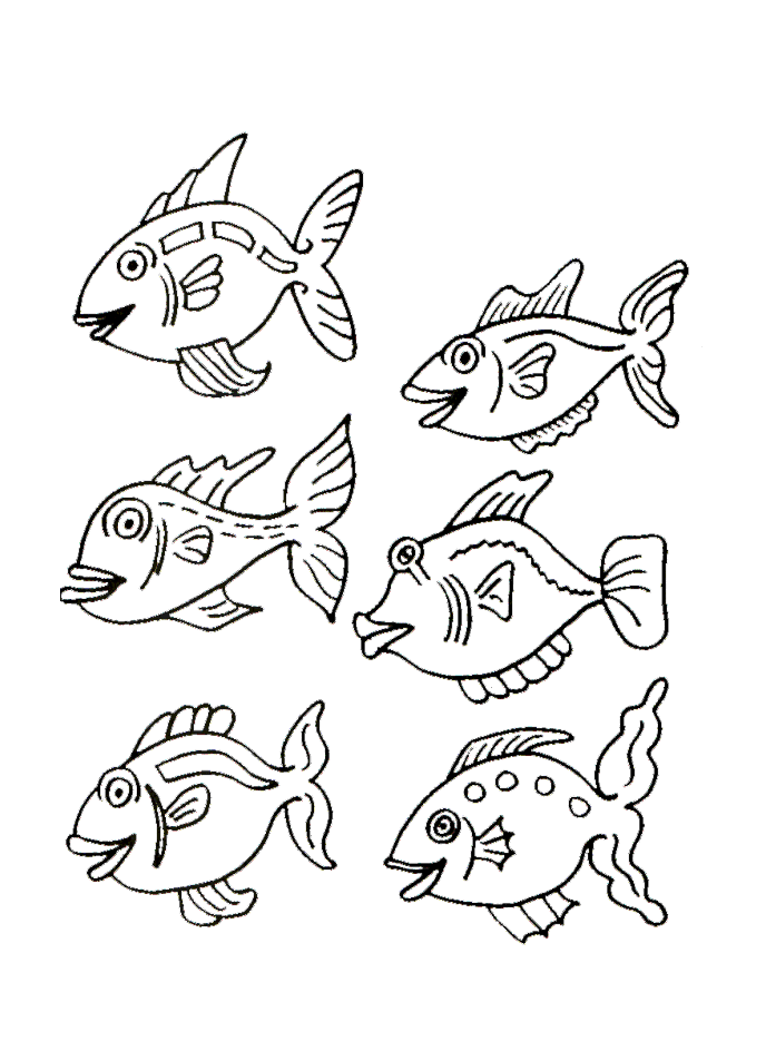 Fish coloring page for children