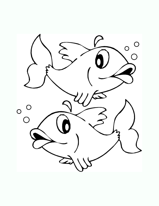 Fish coloring page for children
