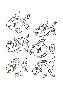 Fish coloring pages for children