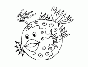 Coloring page pisces to color for kids