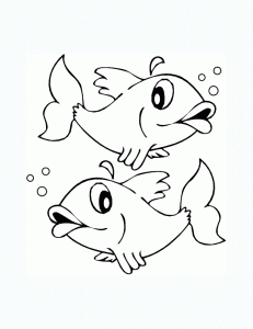 Coloring page pisces to color for children