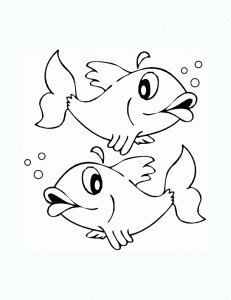 Fish coloring pages for children