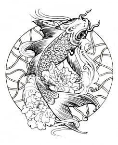 Fish image to download and color