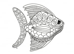 Fish coloring for kids