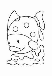 Free fish drawing to print and color