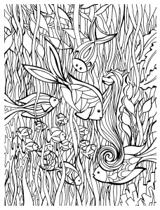 Fish coloring pages for children