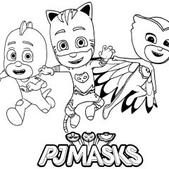 Printable PJ Masks coloring sheets for Kids