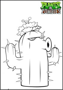 Plants vs. Zombie printable and colorable image