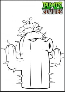 Plants Vs Zombies : Plants vs. Zombie printable and colorable image