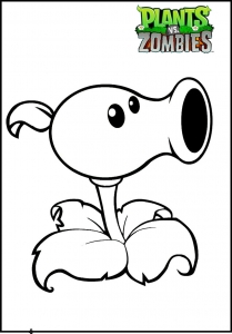 Plants vs Zombie coloring page to print