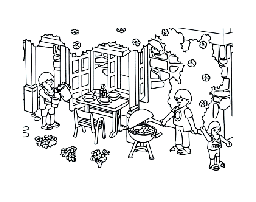 Playmobils coloring page to print and color