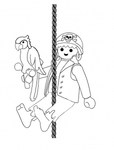 Coloring page playmobils to color for children