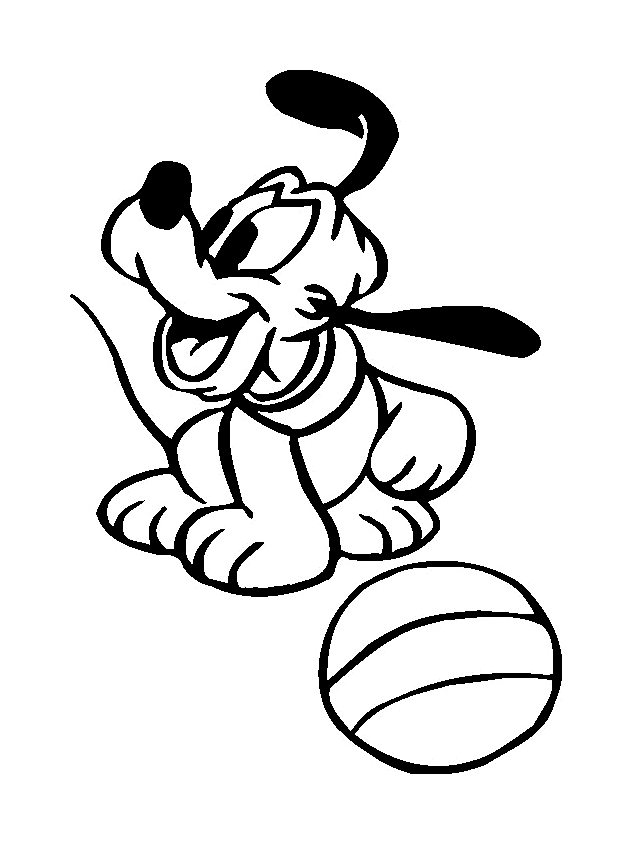 mickey and pluto coloring pages