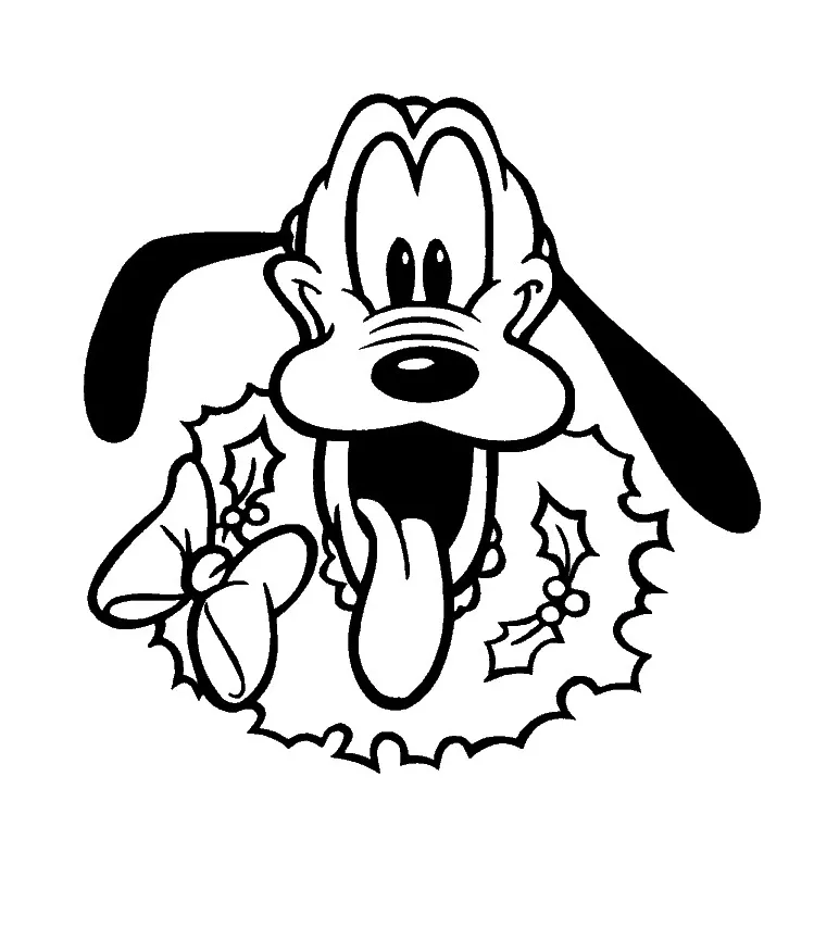 Pluto coloring page for kids