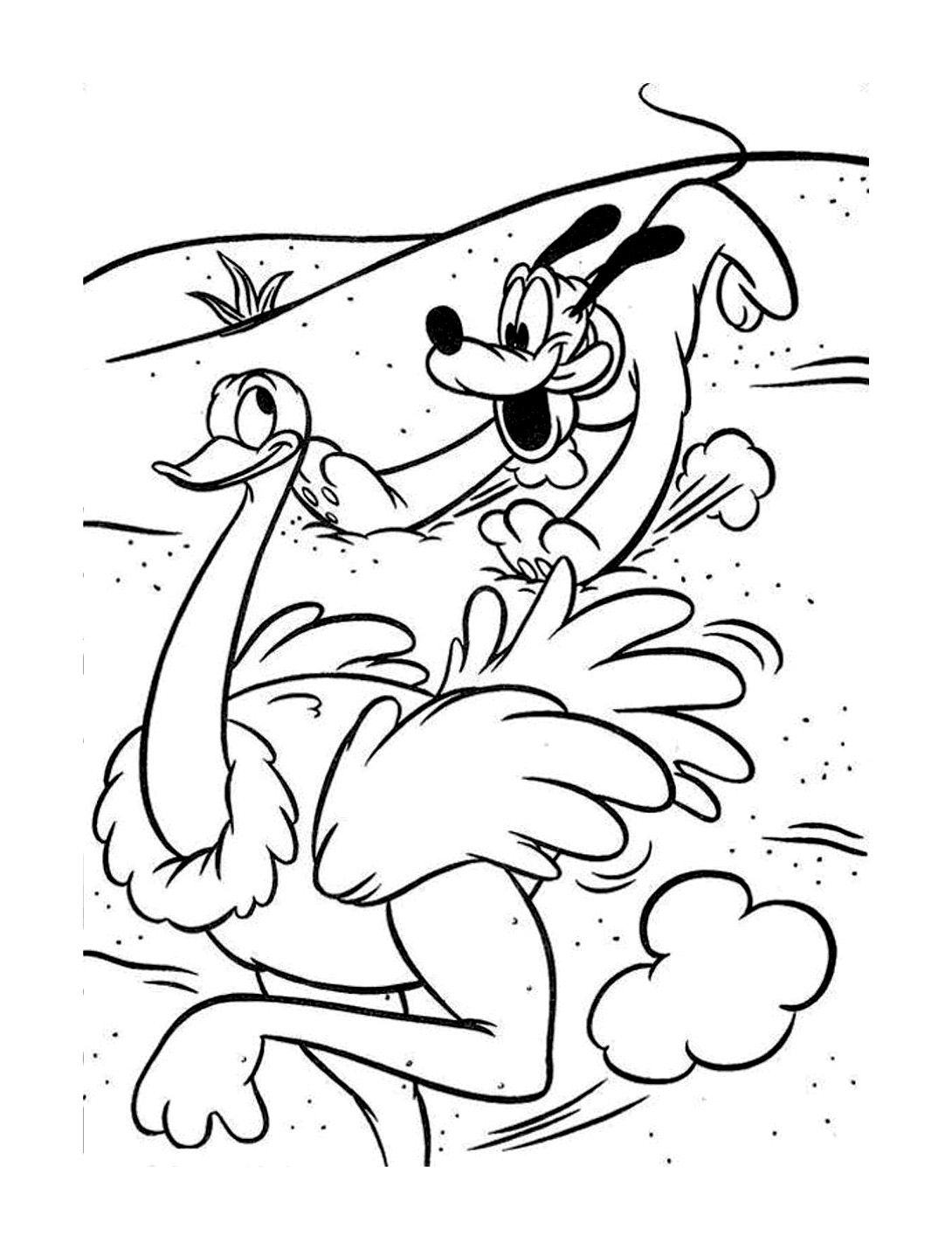Funny Pluto coloring page for kids