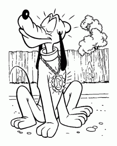 Coloring page pluto to color for kids