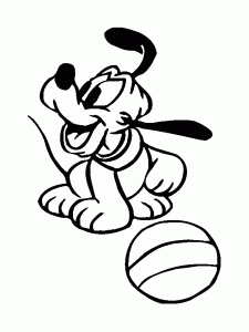 Coloring page pluto free to color for kids