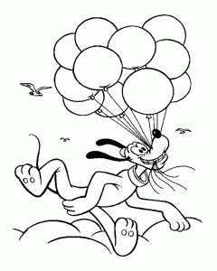 Coloring page pluto for children