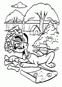 mickey and pluto coloring pages