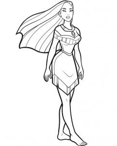 Coloring page pocahontas to print for free