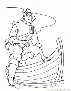 Coloring page pocahontas for kids
