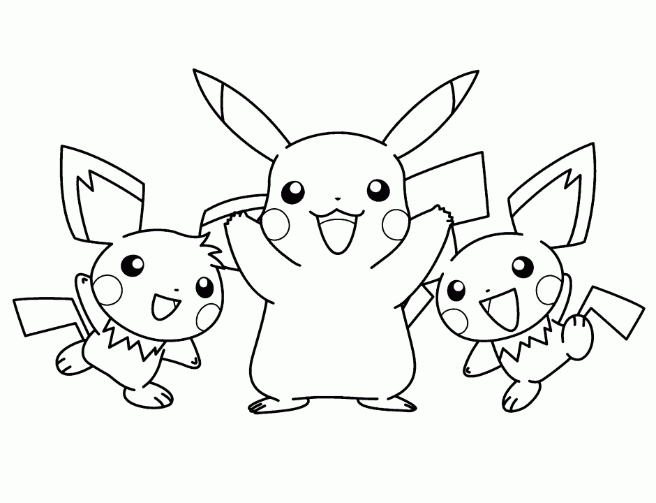 Simple Pokemon coloring page to download for free