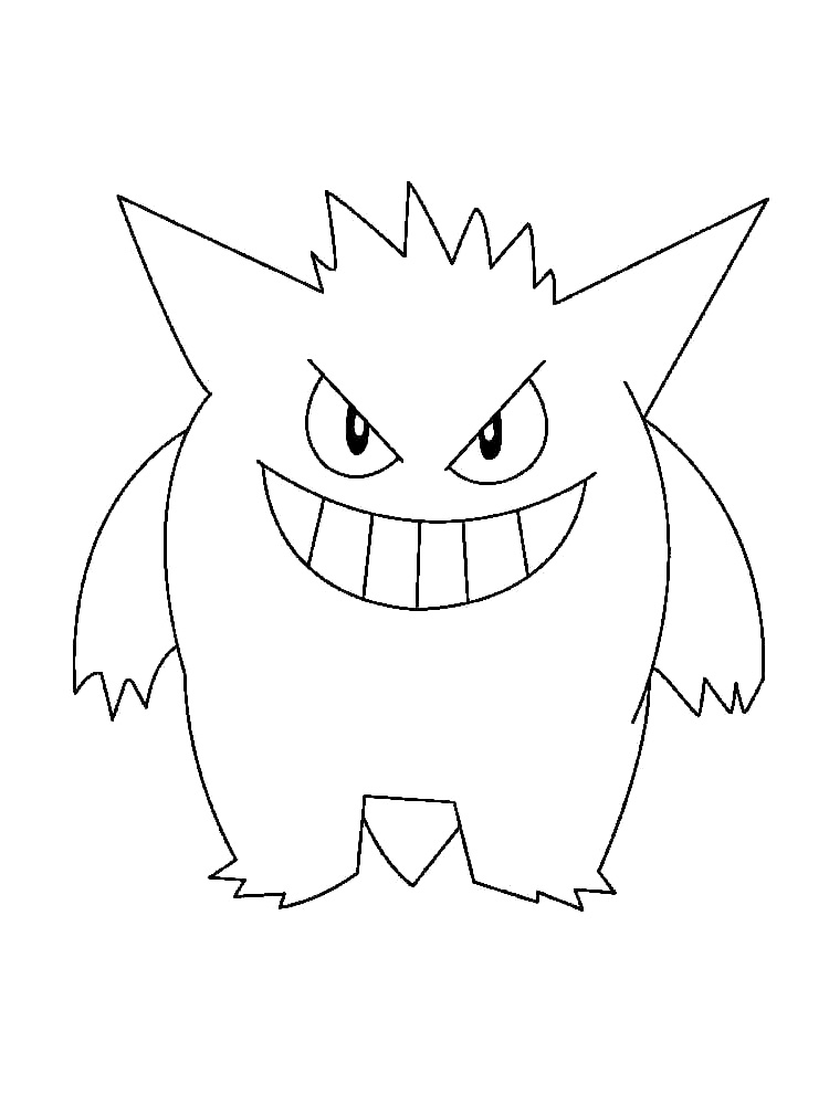 Gengar : Easy coloring page