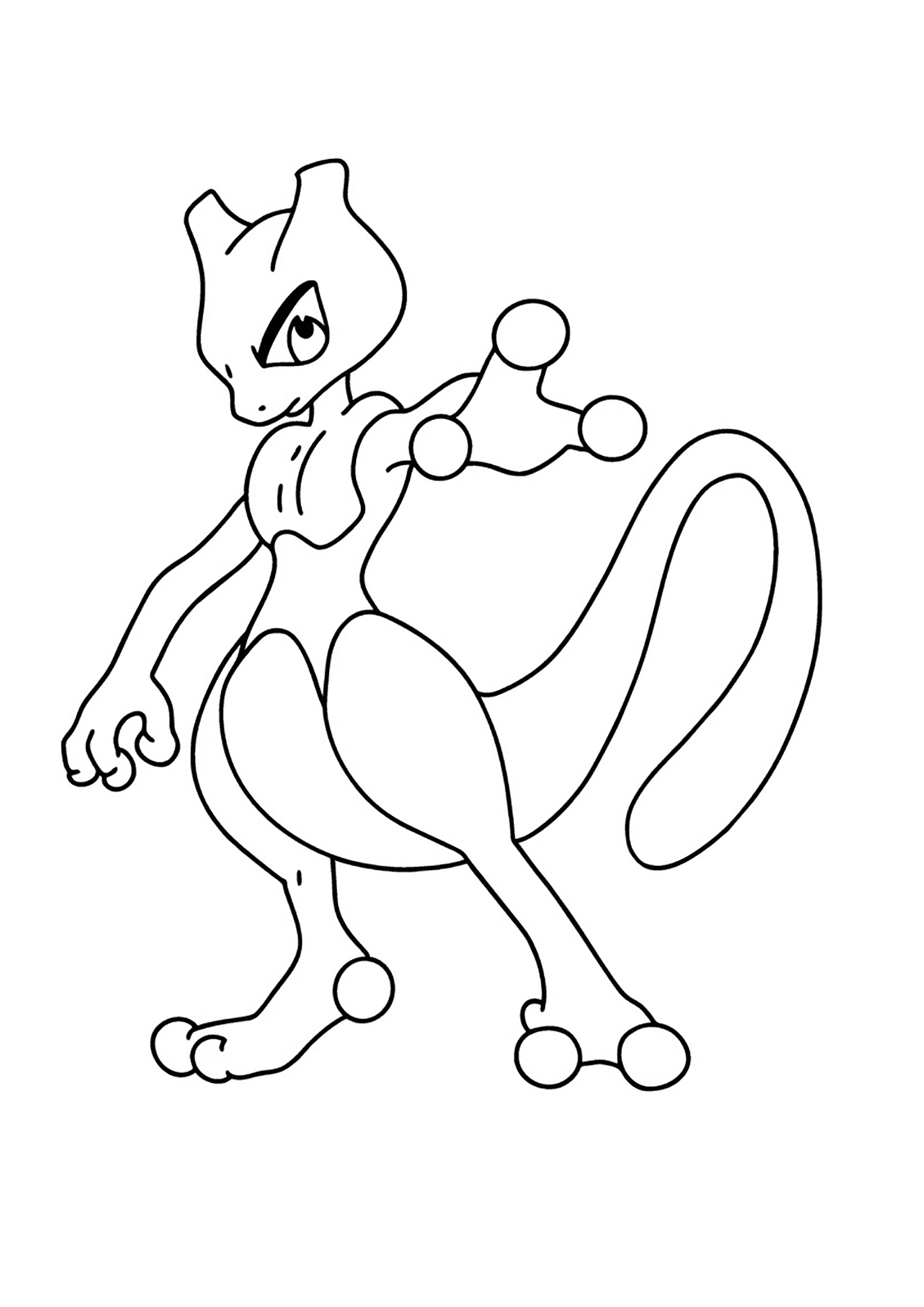 Mewtwo : Easy coloring page
