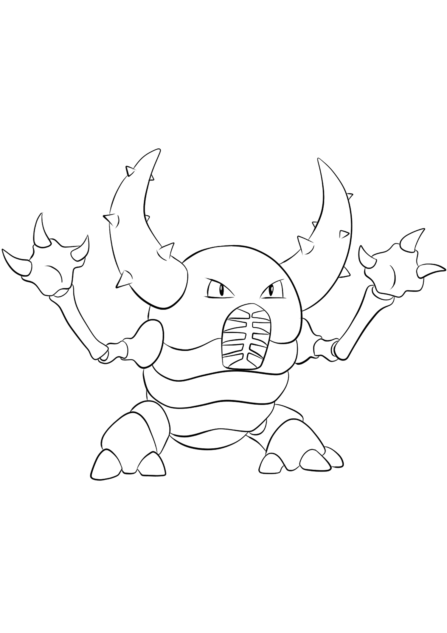 Pinsir (No.127). Pinsir Coloring page, Generation I Pokemon of type BugOriginal image credit: Pokemon linearts by Lilly Gerbil on Deviantart.Permission:  All rights reserved © Pokemon company and Ken Sugimori.