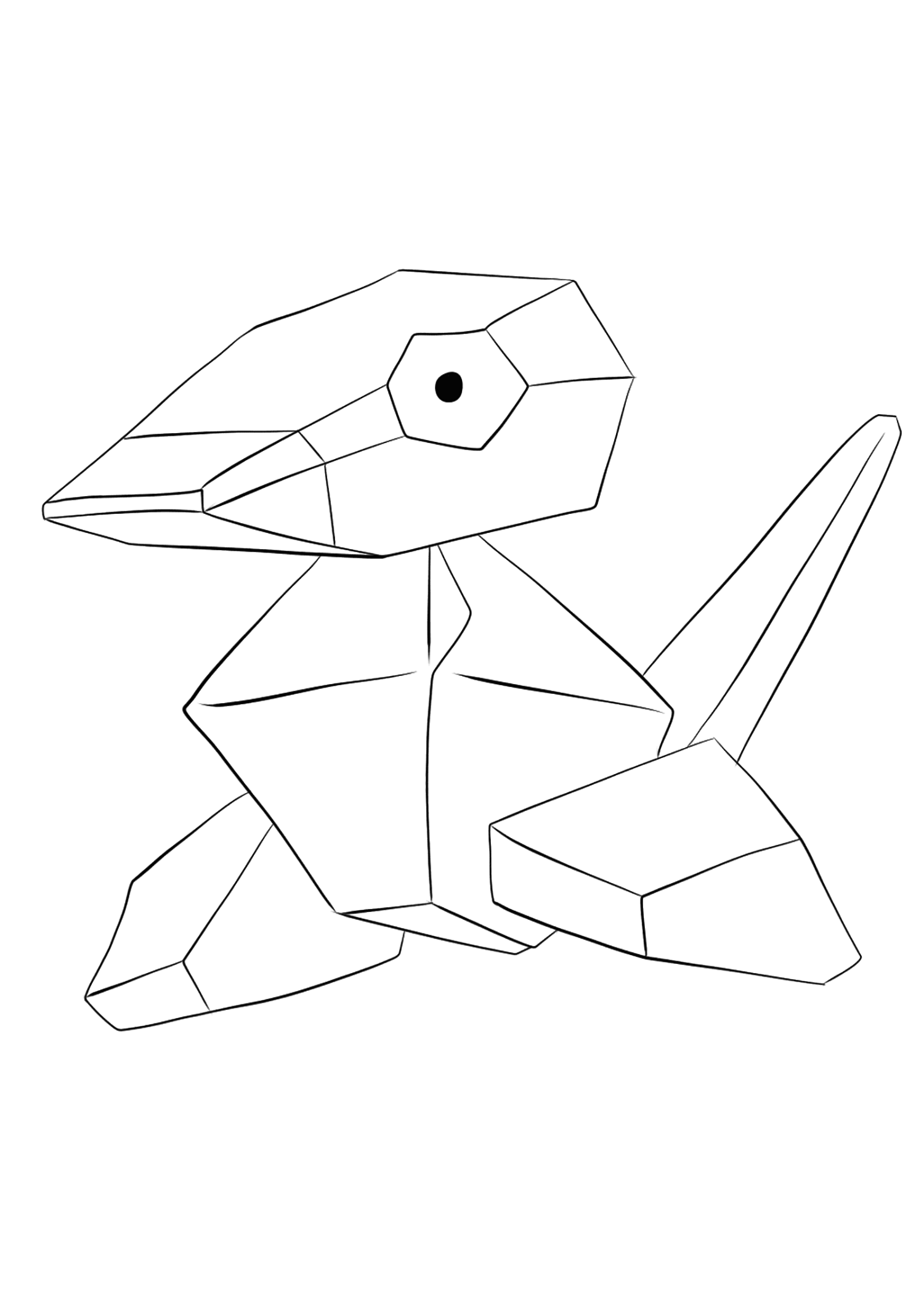 Porygon (No.137). Porygon Coloring page, Generation I Pokemon of type NormalOriginal image credit: Pokemon linearts by Lilly Gerbil on Deviantart.Permission:  All rights reserved © Pokemon company and Ken Sugimori.