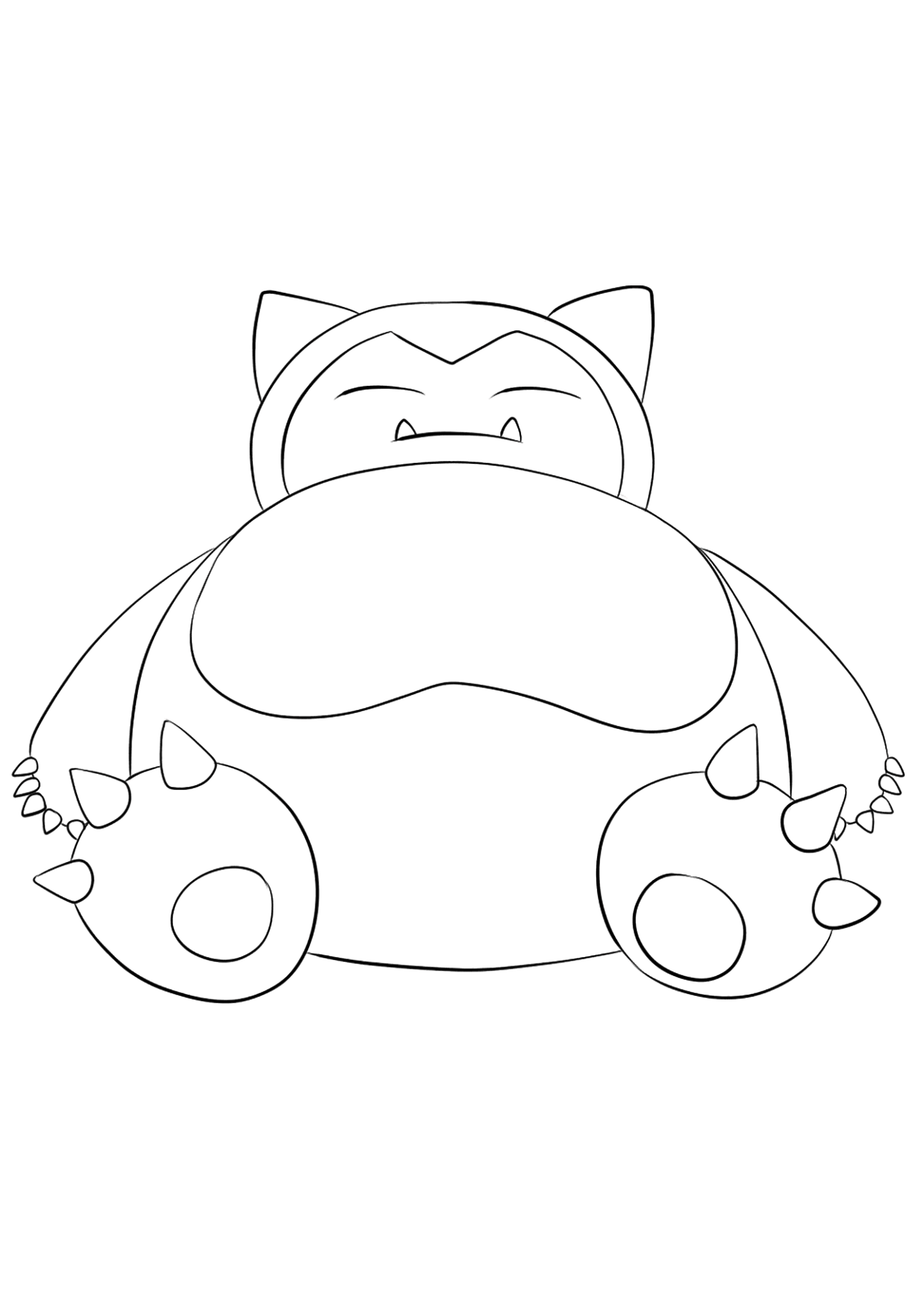Snorlax (No.143). Snorlax Coloring page, Generation I Pokemon of type NormalOriginal image credit: Pokemon linearts by Lilly Gerbil on Deviantart.Permission:  All rights reserved © Pokemon company and Ken Sugimori.
